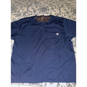 Carhartt men's Blue scrub‎ top Size 2xl